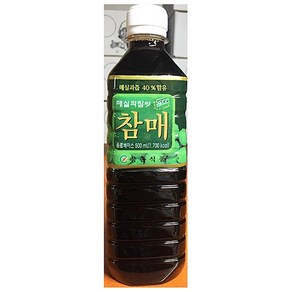 맛있는 청매실 음료베이스 매실 농축 엑기스 과즙, 1개, 500ml, 6개