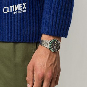 TIMEX 큐타이맥스 남자 빈티지레트로패션 메탈 손목시계 TW2U61