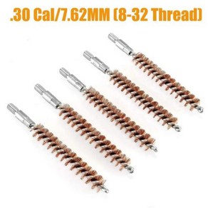 총기청소 총기손질도구 꼬질대 손질포 5 개대 총 브러시 헤드 키트 9mm 30 762mm 22 556mm 40 45 12GA 20GA 소총 권총 산탄, 7.62mm, 7.62MM