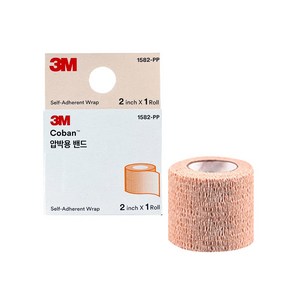 3M 코반 coban 1582PP 2인치 낱개 5cmX4.5m[1롤] X2개 자가점착 압박붕대, 1롤, 2개