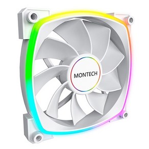 몬텍 MONTECH RX140 PWM ARGB 시스템 케이스 쿨러 (WHITE), 1개