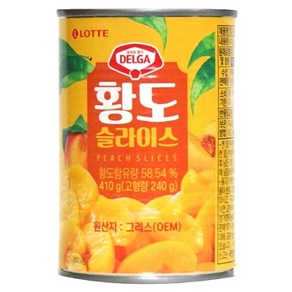 롯데 델가 황도 410g 24캔