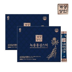 1+1 개별스틱포장 개성상인 녹용홍삼스틱 10ml 30포 X 2박스 쇼핑백포함 국내산 홍삼, 2개