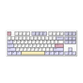 한성컴퓨터 염료승화 EDITION 유무선 텐키리스 키보드, Puple Heat(화이트 + 퍼플 + 핑크 + 옐로), GK893B PRO, 무접점