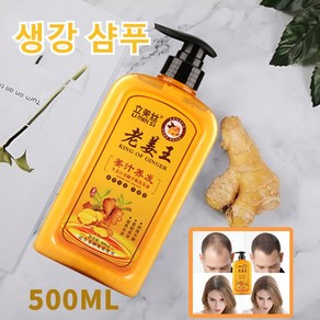 생강 샴푸 뿌리 영양 샴푸 두피강화 대용량샴푸 오일 제거 샴푸, 500ml, 2개