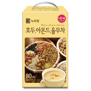 [녹차원] 호두아몬드율무차 80스틱, 18g, 80개입