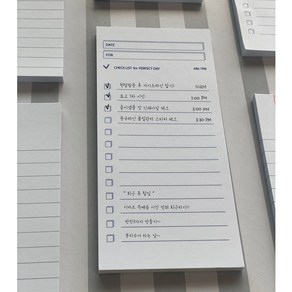 노트 스티키잇 점착메모지(4개_1세트) 체크리스트 투두리스트 TO DO LIST, NEW 흰색 줄노트_4개 1세트