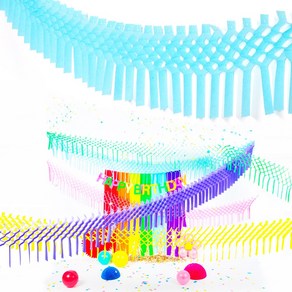 벌집 허니컴 파티 가랜드 라이트블루 장식 생일 소품