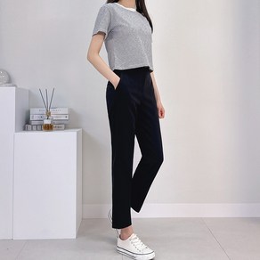 [숏/기본/롱 S~3XL]여성용 빅사이즈 밴딩슬랙스 정장바지 라이크 밴딩팬츠