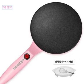 팬케이크 크레페 메이커 기계 아침 식사 핫케익 전병 만들기, 핑크, 1개
