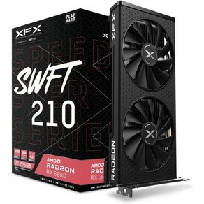 XFX 스피드스터 MERC319 AMD 라데온 RX 6800 XT CORE 게이밍 그래픽 카드 16GB GDDR6 HDMI 3xDP RX68 XTAFD9, RX 6600, 1개