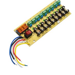 스위칭 전원 공급 장치 전기 전류 배선 LED 스위치용 9 방향 PCB 보드 터미널 블록 12V 24V DC 분배, 1개