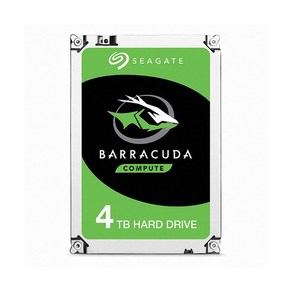 Seagate BaaCuda ST4000DM004 4TB 5400RPM 256MB 캐시 SATA 6.0Gb s 3.5 인치 하드 드라이브, 1개