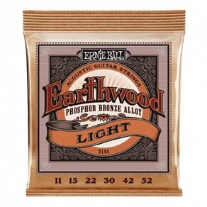 [ERNIE BALL] 어니볼 통기타 스트링 011-052 / EARTHWOOD PHOSPHOR BRONZE ACOUSTIC GUITAR STRINGS 011-052 P02148, 1개