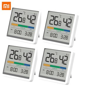 가정용 감시카메라 cctv xiaomi mijia miiiw 음소거 온도 및 습도 시계 홈 실내 고정밀 베이비 룸 cf 모니터 3.34inch 거대한 lcd 화면, 1개