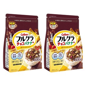 가루비 후루구라 초코바나나 맛 하트 비스켓 포함 지퍼백 타입, 600g, 2개