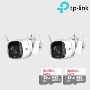 1+1 총2대 티피링크 Tapo C310(Tapo TC65) 300만화소 실외방수 홈CCTV, 선택2 Tapo C310(TC65)+메모리32G(2대), 2개