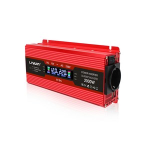 녹원 한국형 콘센트 순수계단파 차량용 인버터 12V & 24V 지속출력 1200W 최대출력 2000W, 1개