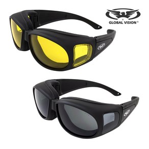 글로벌비젼 아웃피터 바이크 고글 방풍 고글 /Global Vision Outfitte Padded Fit-Ove Safety Sunglasses, smoke