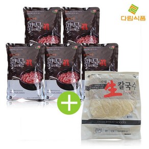 다림죽 팥칼국수 5인분세트 팥물 500g x5팩 생면 1kg, 1개