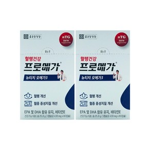 기타 종근당건강 프로메가 뉴티지 오메가3 430mg x 60캡슐 2박스 /An, 60정, 2개