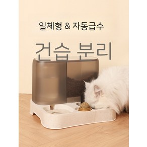 강아지자동급식기 자동급식기 고양이 애완견 급수기 정수기 배식기 사료, 1개