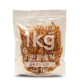 [Tabby]테비 사사미 실속형 포장 1kg, 테비 사사미 실속형 포장 1kg(치킨꽈배기), 1개
