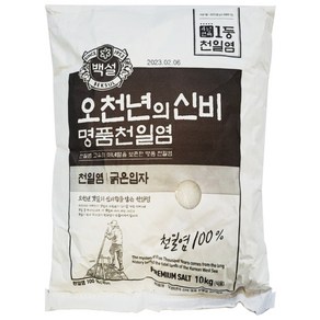 백설 오천년의신비 명품천일염 굵은입자, 1개, 10kg