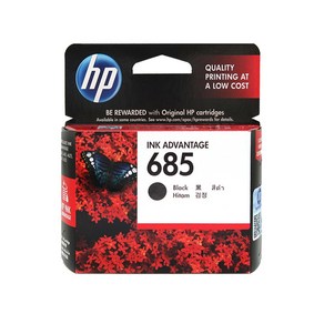 HP 685 정품잉크 CZ121AA 검정 CZ122AA 파랑 CZ123AA 빨강 CZ124AA 노랑 데스크젯 3525 4615 4625 5525 6525, 검정(CZ121AA), 1개