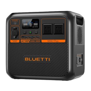 블루에티 BLUETTI AC180P 1800W 1440Wh 인산철 파워뱅크 올인원, 450000mAh, AC180P 그레이블랙 1800W/1440Wh