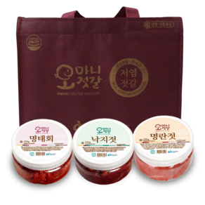 [오마니젓갈] 속초 수제 젓갈 선물세트 7종 택1 (미니오리지널명품 선택), 1개, 350g
