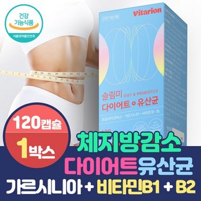 비타리온 슬림미 가르시니아 다이어트 유산균 가르시니아캄보지아 HCA 체지방감소, 1개, 120정