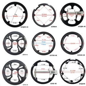 MTB 도로 자전거 스프로킷 보호 크랭크셋 크랭크 가드 자전거 체인 휠 링 보호 커버 32 42 44 46 48 50 52T