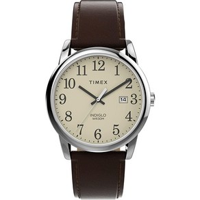 Timex 남성용 이지 리더 시계 블랙/실버톤/화이트/38mm 클래식