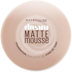 Maybelline New Yok Deam Matte Mousse Light Coveage Foundation Ceam Typesy Natual 18ml 1팩, 크리미 내츄럴, 1개