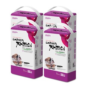자존심 애견 배변패드 흰색, 50개입, 4개