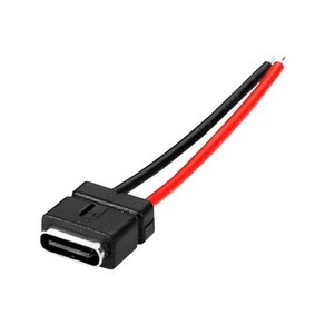 USB C타입 커넥터 와이어 암소켓 납땜전용 (C2P), 1개