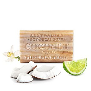 Australian Botanical Soap Pure Plant 오일 비누 바 콩 오일이 함유된 염소 우유 바다 미네랄이 소금 레몬그라스 및 레몬 머틀 마누카 꿀 4개입