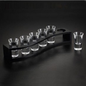 우드 샷잔 홀더 데낄라 위스키 세트 트레이 S 선반, 보디 프레임, 1개