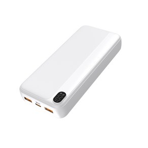 대용량 보조배터리 20000mAh 잔량표시 여행용 파워뱅크 초고속충전 QC3.0 P105, 1개