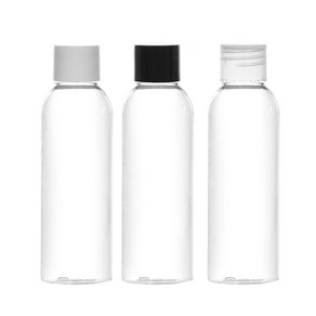 단마개 용기 50ml 60ml 75ml 80ml 100ml 막캡 페트병, 투명용기(L) 투명캡, 1개