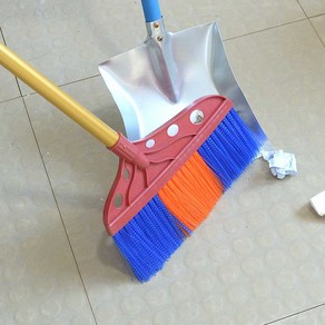 롱 타이탄 마당비 나일론 사무실 초등학교 긴빗자루, 1개, 블루