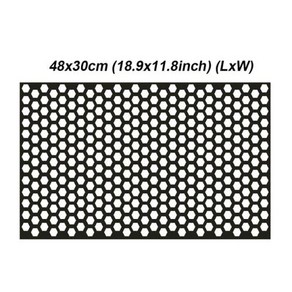 자동차 벌집 스티커 자동차 세련된 테일 라이트 DIY 할로우 프로텍터 데칼 자동차 리어 램프 장식 랩 필름 스티커 48x30cm, 1개