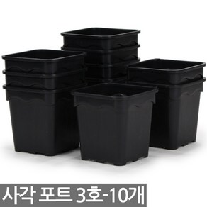 플라스틱 사각포트 3호 10개 - 모종판 화분 연결포트 모종 다육포트 트레이 재배 씨앗 연결포트 묘목 모판 화분 다육이, 03_세인_사각포트 연결구(20구)