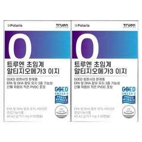 트루엔 초임계 알티지 오메가3 이지 760mg x 60캡슐 2개, 60정