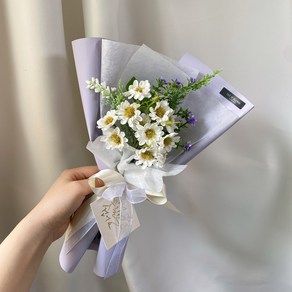 렛잇플라워 데이지 비누꽃 미니꽃다발, 1개