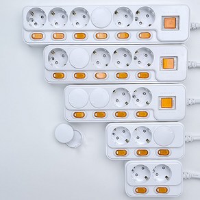 세이프티존 국산 16A 개별멀티탭 안전커버형, 1세트, 16A 메인+개별 6구, 5m