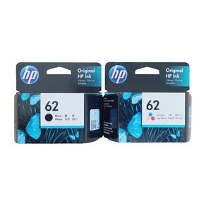 HP 62 정품잉크 C2P04AA C2P06AA HP7645 HP250 HP5740 HP200 색상선택, 검정(C2P04AA), 1개