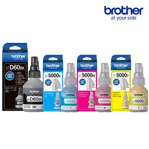 [정품] 브라더 잉크 BTD60BK/BT5000C/BT5000M/BT5000Y 4색 1SET, 1개
