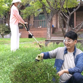 [하이쇼핑] 타이거 더블 예초왕 예초기 전정기 세트 무선 충전식 배터리 잔디 벌초 제초 잡초제거